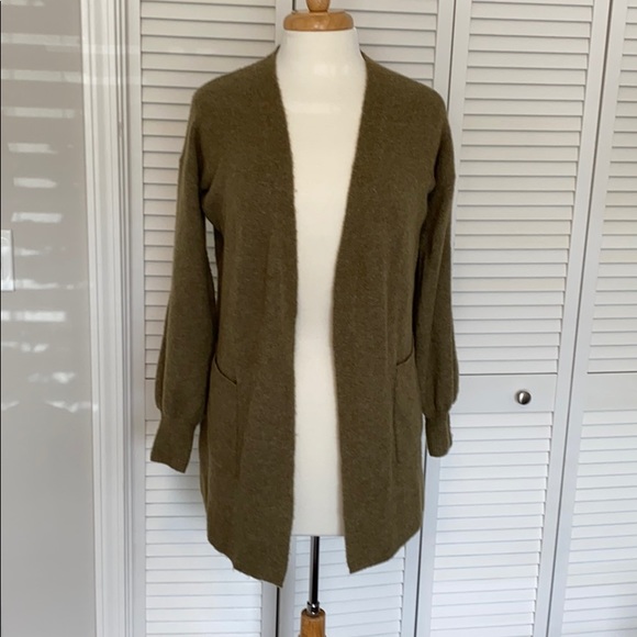 Madewell Edgewater Bubble Sleeve Cardigan Sweater - Picture 3 of 6